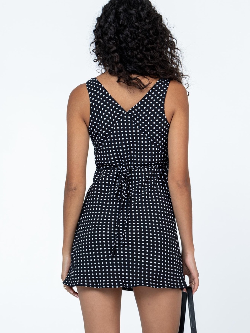 Princess Polly Nellie Mini Dress - Black Polka Dot - Picture 2 of 4